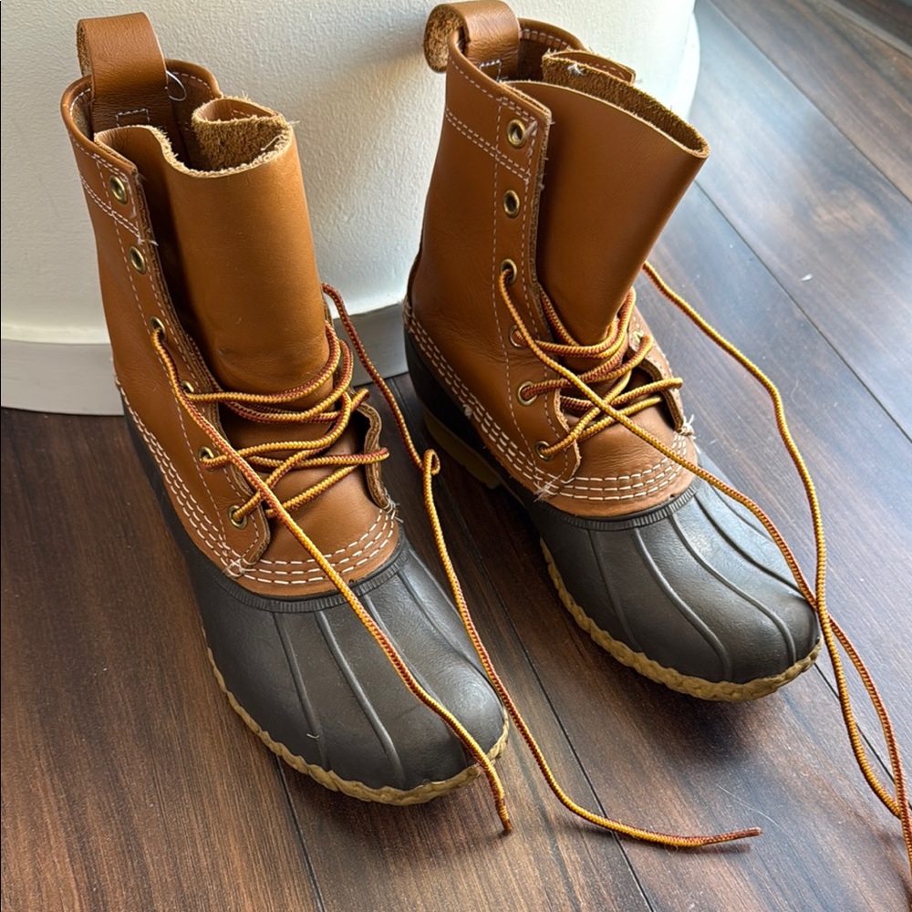 Brown and Black Duck Boots LL Bean